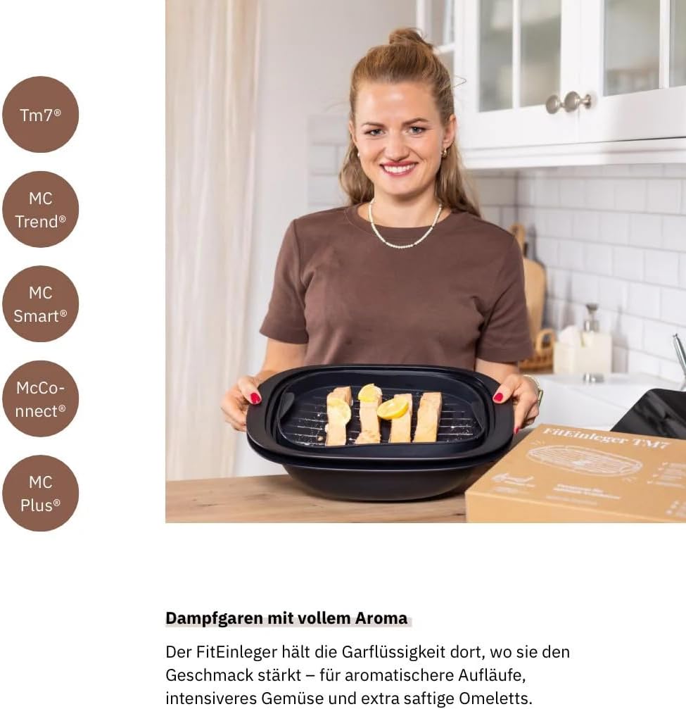 Fitgemixt - FitEinleger Silikon-Auflaufform für Thermomix® Varoma - passend für TM7,MCConnect, MCTre