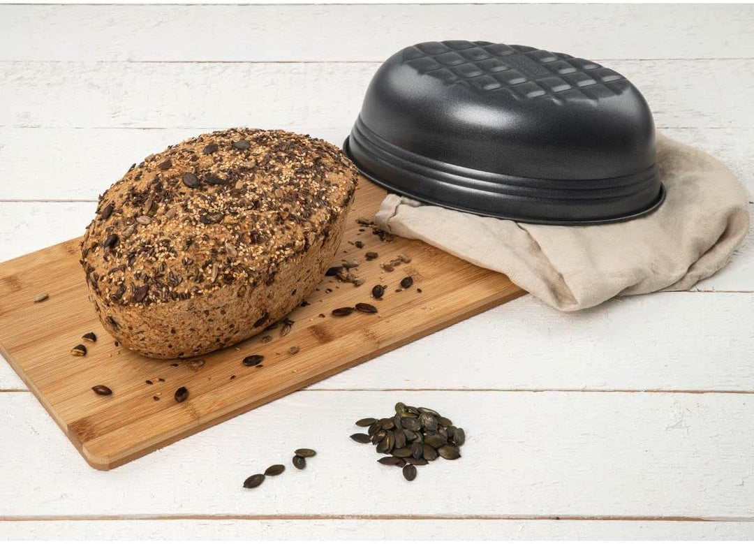 Zenker Brotform oval BLACK METALLIC, Brotbackform mit keramisch verstärkt Antihaftbeschichtung, Kuch