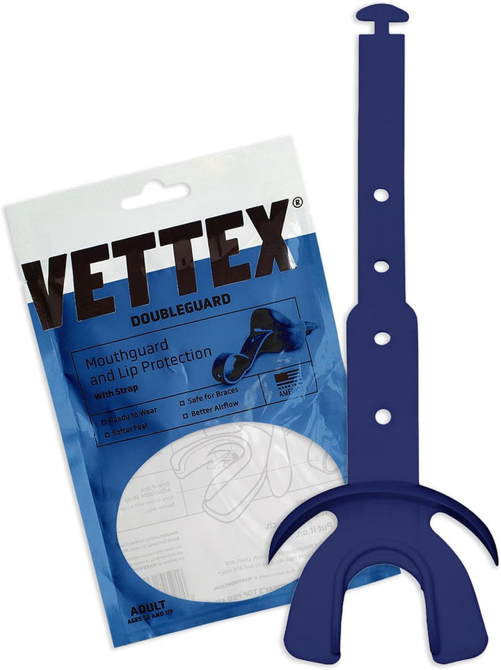 Vettex Doppelmundschutz mit Lippenschutz, Marineblau Navy, Navy