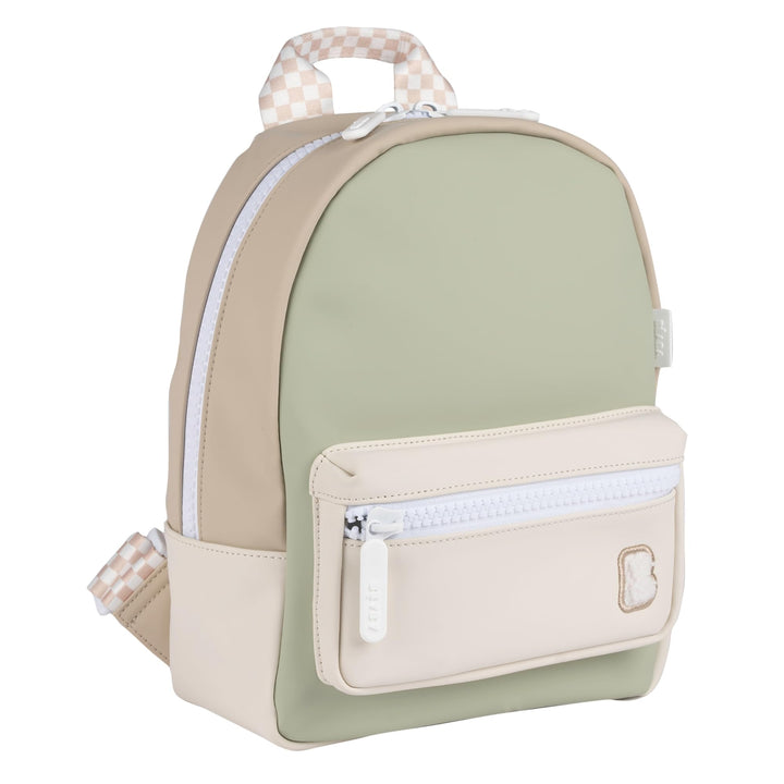 BEABA, Kindergarten-Rucksack Faro, Kinder-Tagesrucksack, 2 Fächer, Namensetikett, Gummi-Effekt, gros