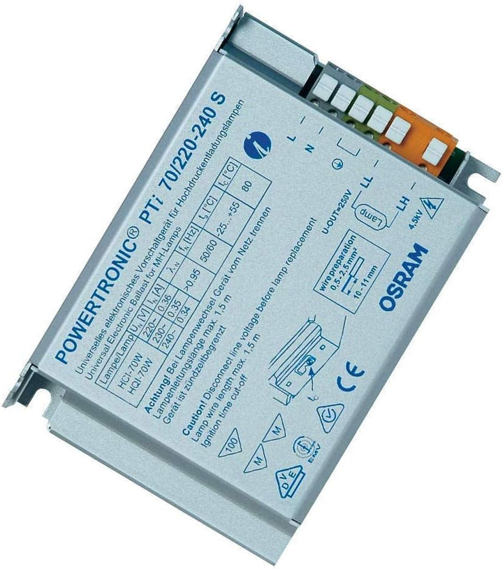 Osram EVG Vorschaltgerät PTi 70 Watt 220-240 Volt Einbaugerät S für CDM / HCI / HQI 70W