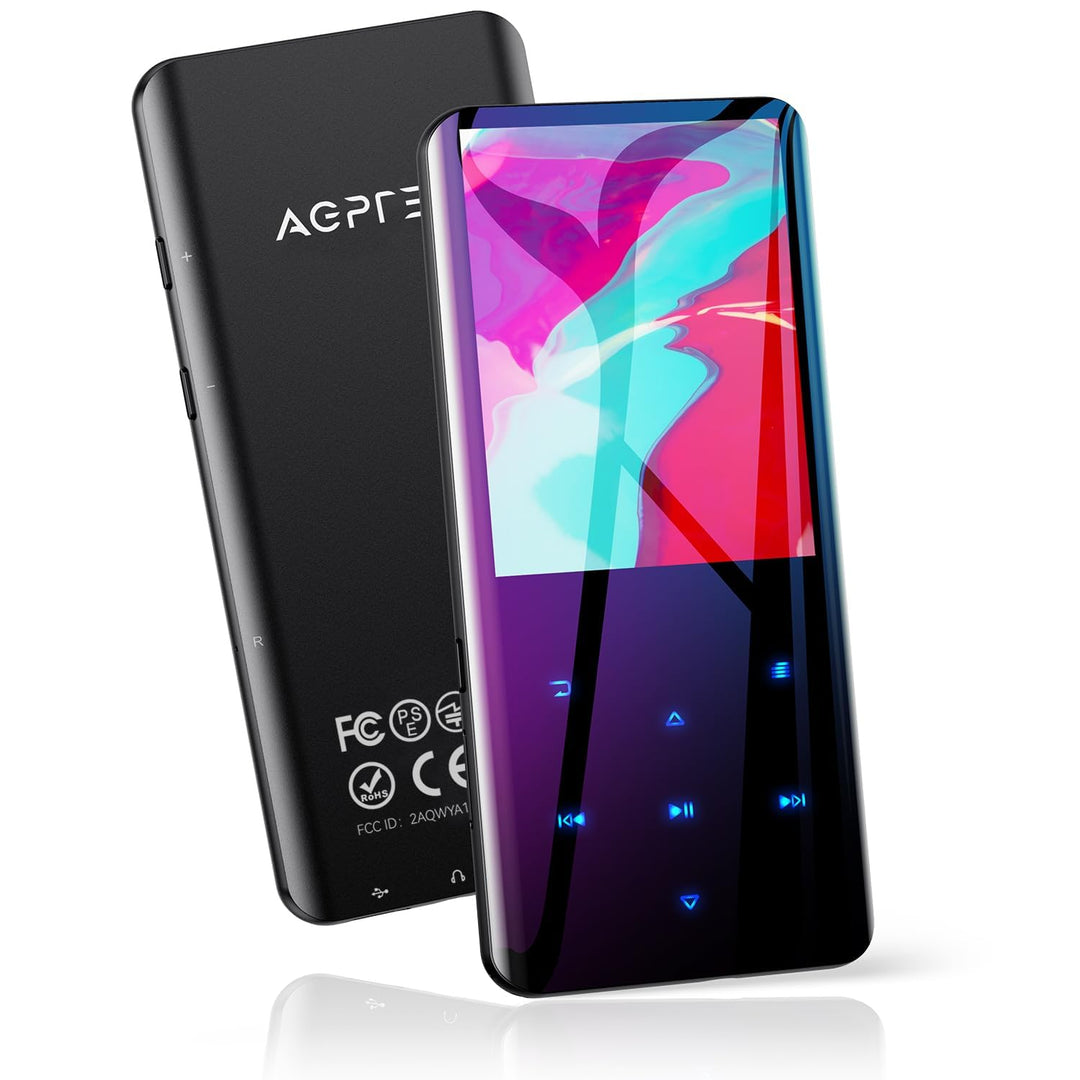 MP3 Player, 32GB Bluetooth 5.0 MP3 Player mit Kopfhörer, MP3 Player Kinder FM Radio Voice Recorder 2