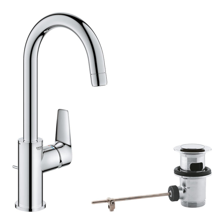 GROHE StartEdge - Einhand-Waschtischarmatur (wassersparend, langlebige Oberfläche, DN15, L-Size), ch