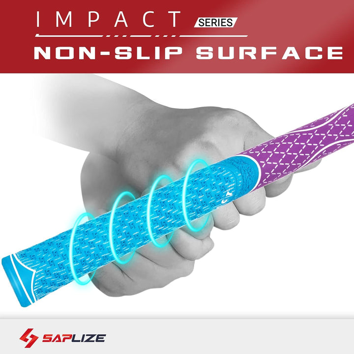 SAPLIZE Golfgriffe, Paket A (13 Griffe und komplettes Regripping-Kit), Paket B (13 Griffe), 7 Farben