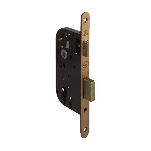 Bricard 2608 Einsteckschloss, Achse 50 mm, für Eingangstür, NF-Standard, Farbe: Schwarz