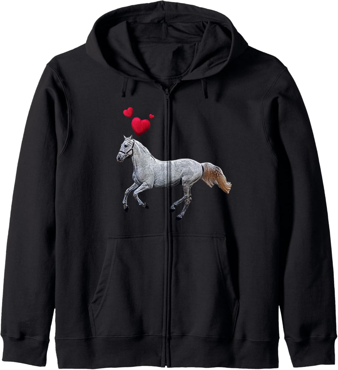Shirt mit Pferd und Herz Pferdemotiv Kapuzenjacke