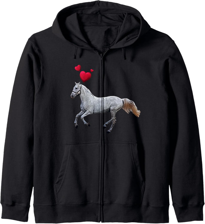 Shirt mit Pferd und Herz Pferdemotiv Kapuzenjacke