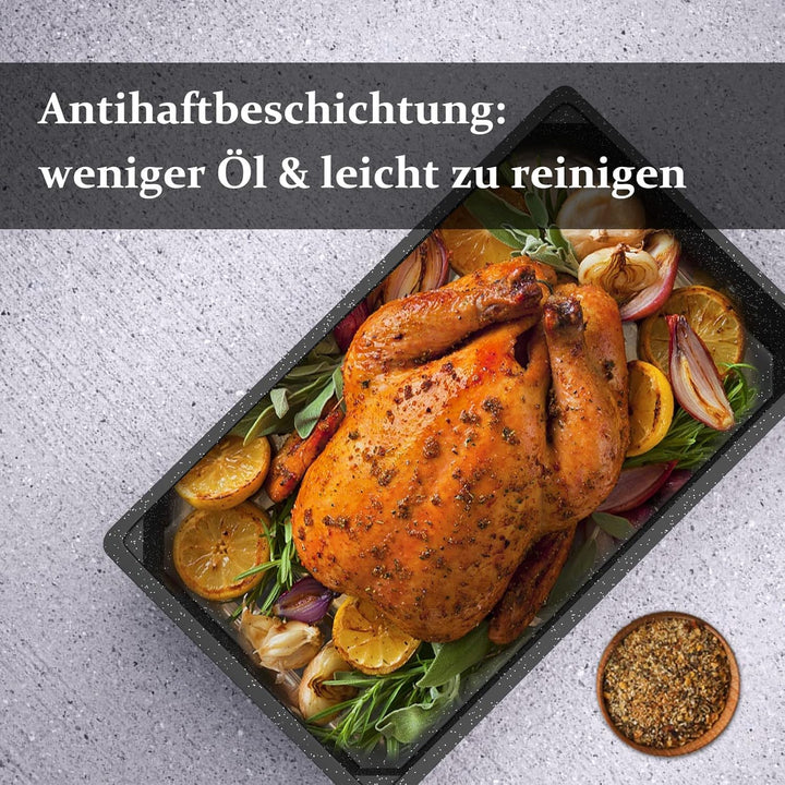 Scheffler Grosse Auflaufform - Gusseisen Brotbackform, Backform Rechteckig, Kuchenform, Ofenform - P