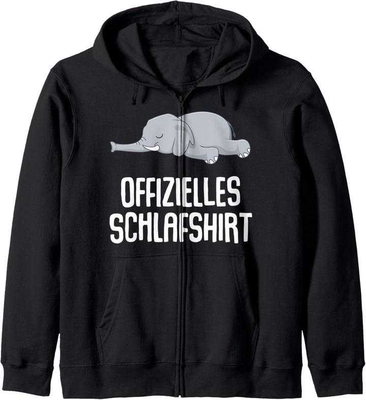 Offizielles Schlafshirt Pyjama Nachthemd Elefant Geschenk Kapuzenjacke