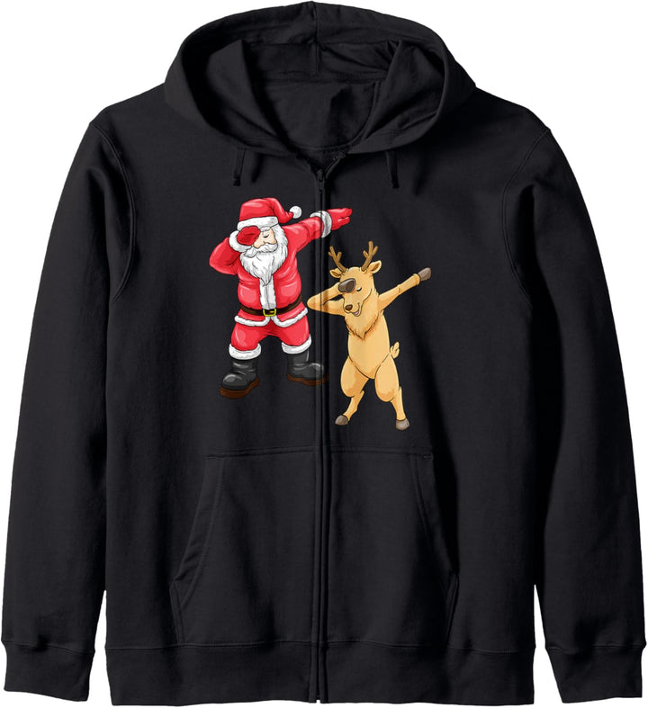 Dabbing Weihnachtsmann Rentier Weihnachten Christmas Outfit Kapuzenjacke