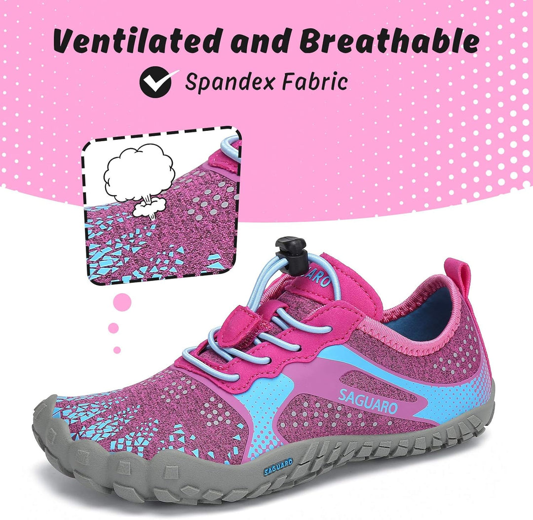 SAGUARO Unisex-Kinder Barfussschuhe Schnell Trocknend Wanderschuhe Leicht Laufschuhe Gr.24-36 24 EU