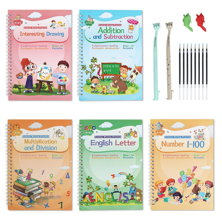 Magical Handwriting Workbooks Practice Copybook, Magic Calligraphy That Can Be Reused Handwriting Co