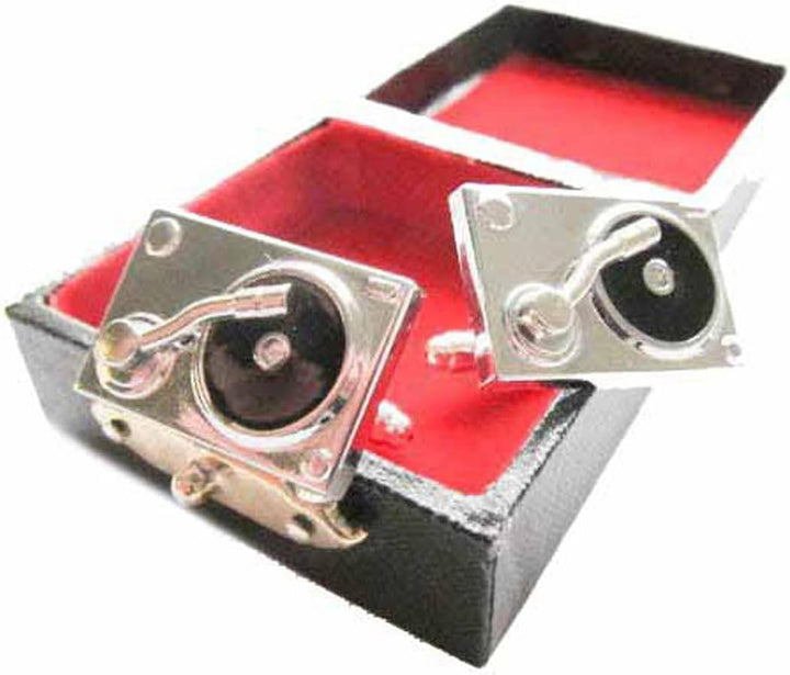Miniblings Plattenspieler DJ Platte Musik Manschettenknöpfe - Handmade I Manschettenknopf Cufflinks