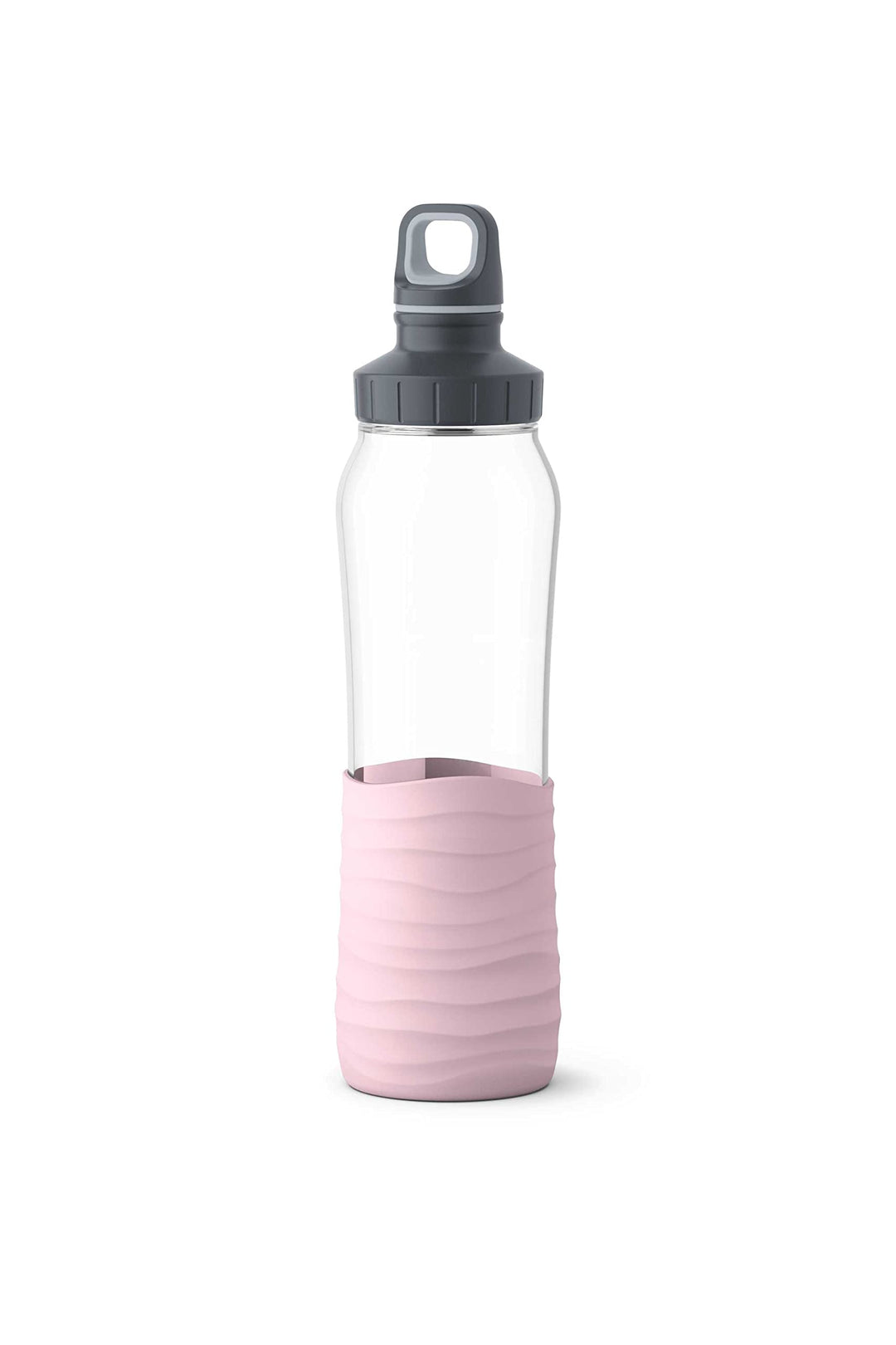 Emsa N31005 Drink2Go Glas Trinkflasche | Fassungsvermögen: 0,7 Liter| Schraubverschluss | 100% dicht