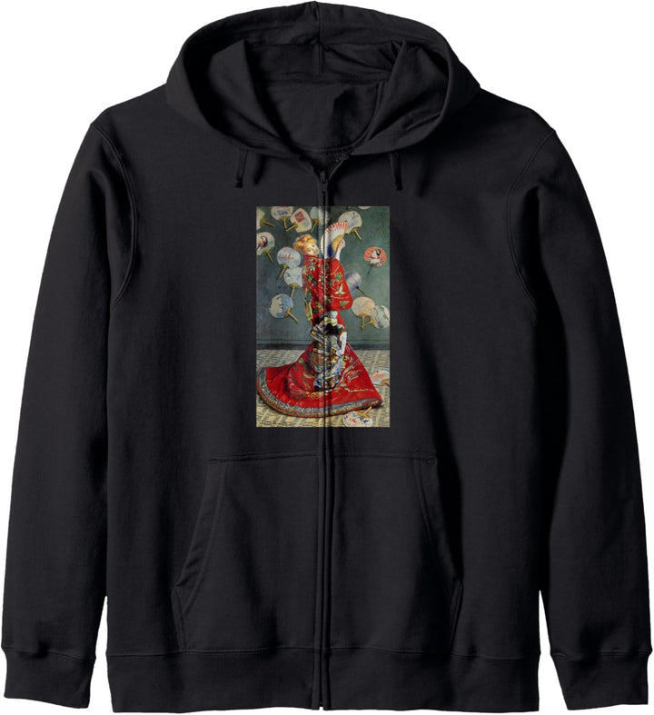 Monets Madame-Monet trägt einen Kimono Kapuzenjacke