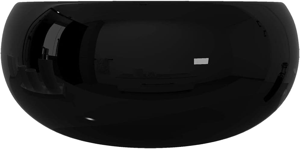 vidaXL Waschbecken Keramik Rund Schwarz 40x15cm Waschschale Aufsatzwaschbecken, Schwarz