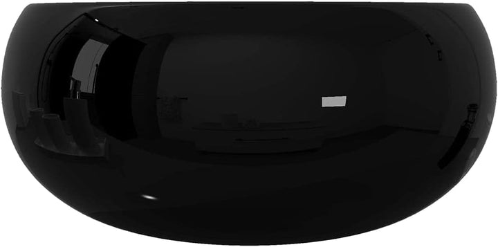 vidaXL Waschbecken Keramik Rund Schwarz 40x15cm Waschschale Aufsatzwaschbecken, Schwarz