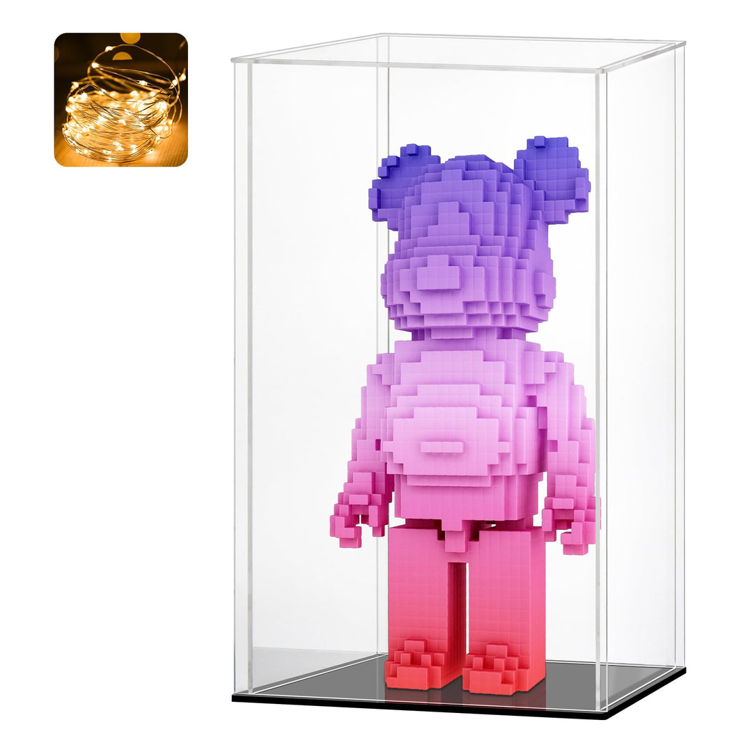 LANSCOERY Acryl Vitrine Selbstmontage Showcase Display case Schaukasten Boxen für Spielzeug Modell S