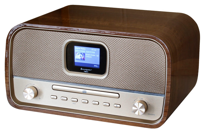 Soundmaster Highline DAB970BR Retro-Kompaktanlage – Stilvolle Stereoanlage mit integriertem DAB+ und
