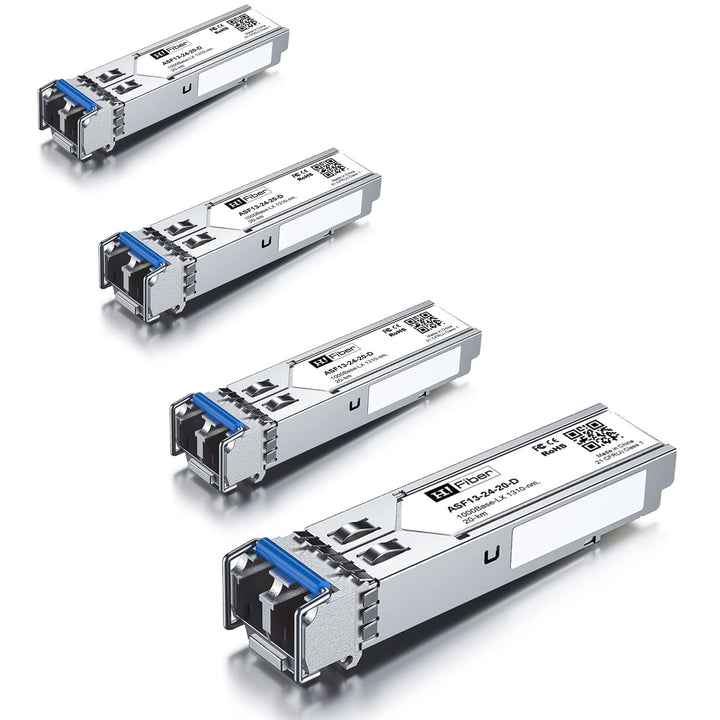 1.25Gb/s SFP LX Singlemode Transceiver, 20KM LC Modul Kompatibel für Cisco, Ubiquiti, Netgear, D-Lin