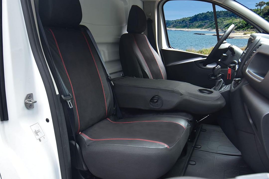 Sitzbezüge passgenau King geeignet für Trafic, NV300, Vivaro, Talento ab 2014/-20 - Kunstleder mit S