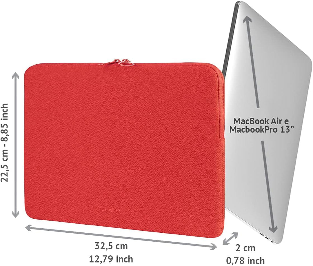 Tucano - Crespo Sleeve, Neopren-Schutzhülle für Laptop 12"/MacBook Air oder Pro 13"/ChromeBook 11.6"