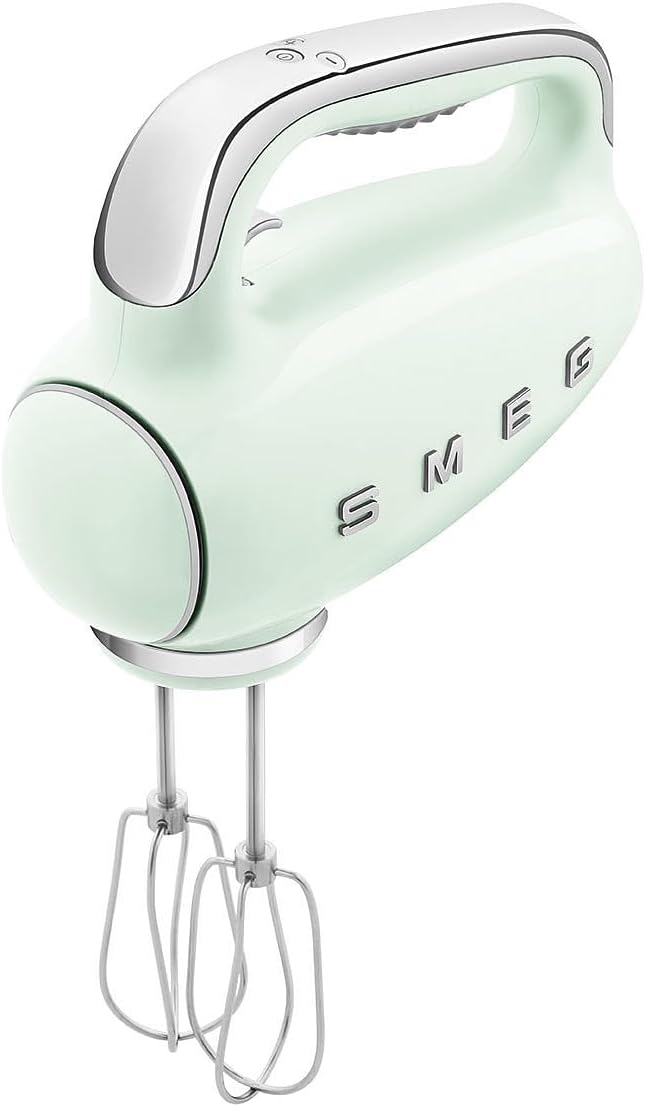Smeg, HMF01PGEU Electric Mixer, 9 -Geschwindigkeitsniveaus, Turbofunktion, glattes Start -Start -up