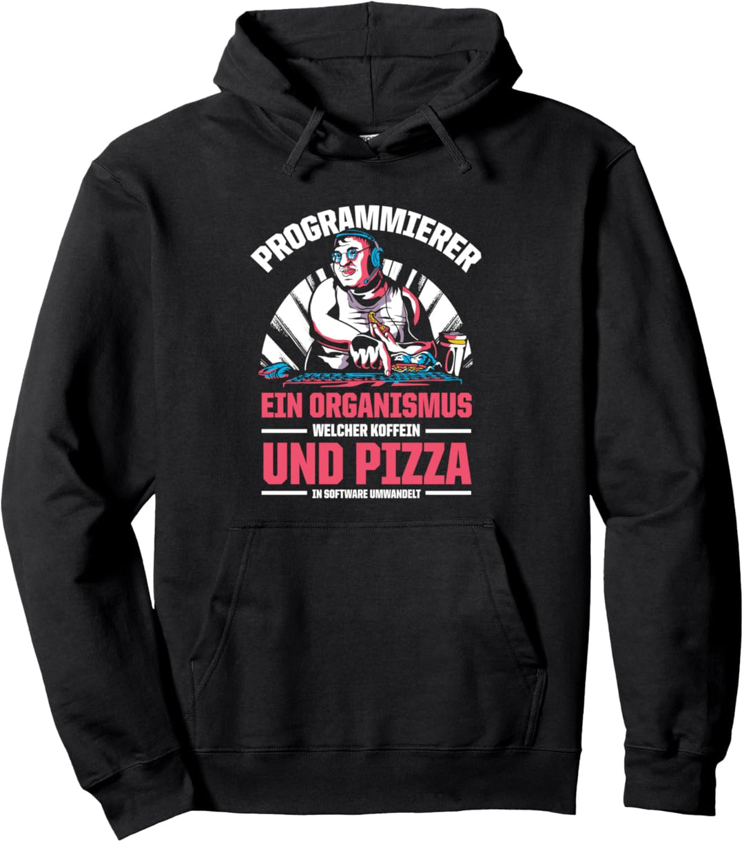 Programmierer Ein Organismus, Welcher Koffein und Pizza Pullover Hoodie