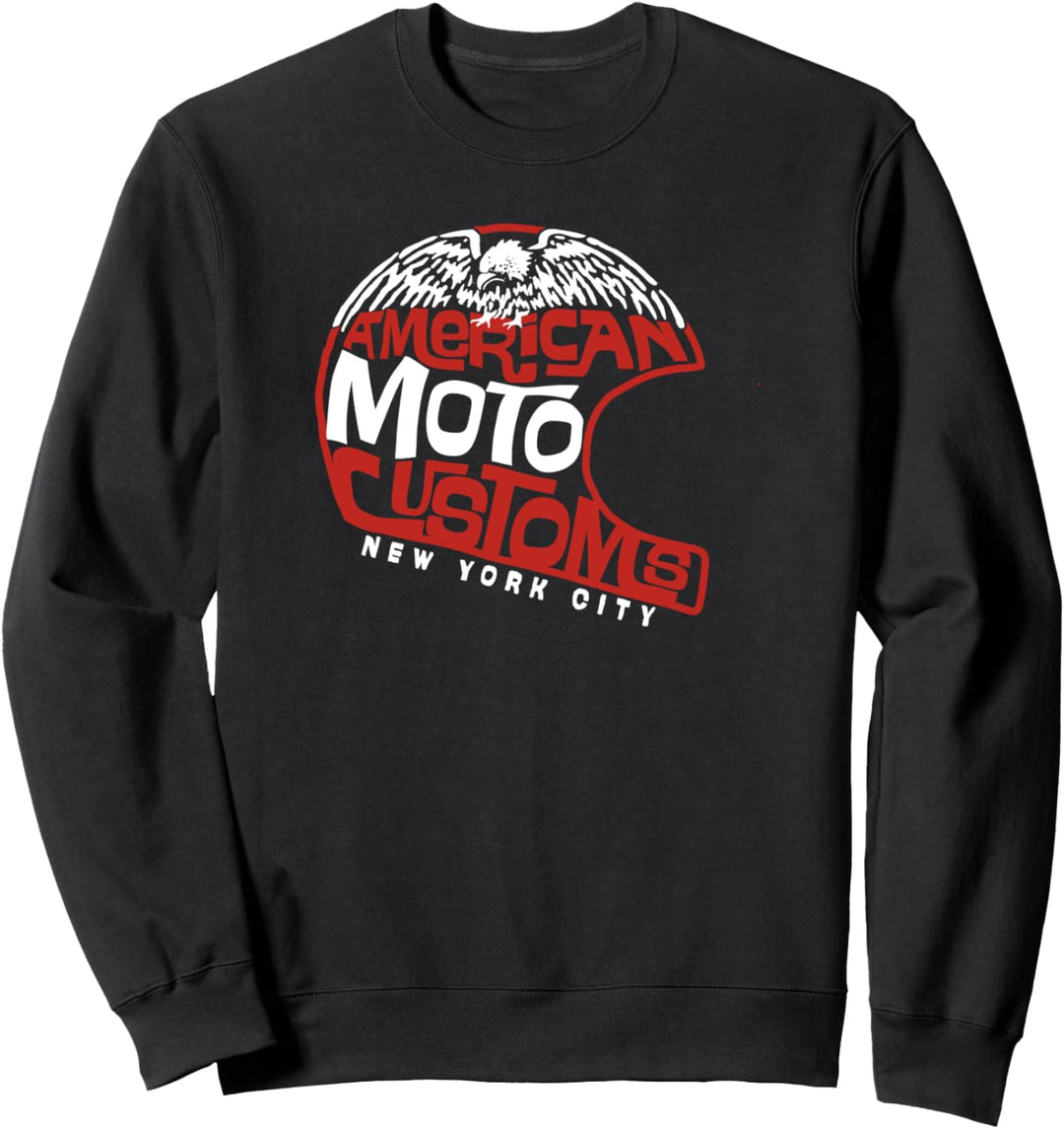 Trendy American Moto Customs Eagle Silhouette Fill Sweatshirt