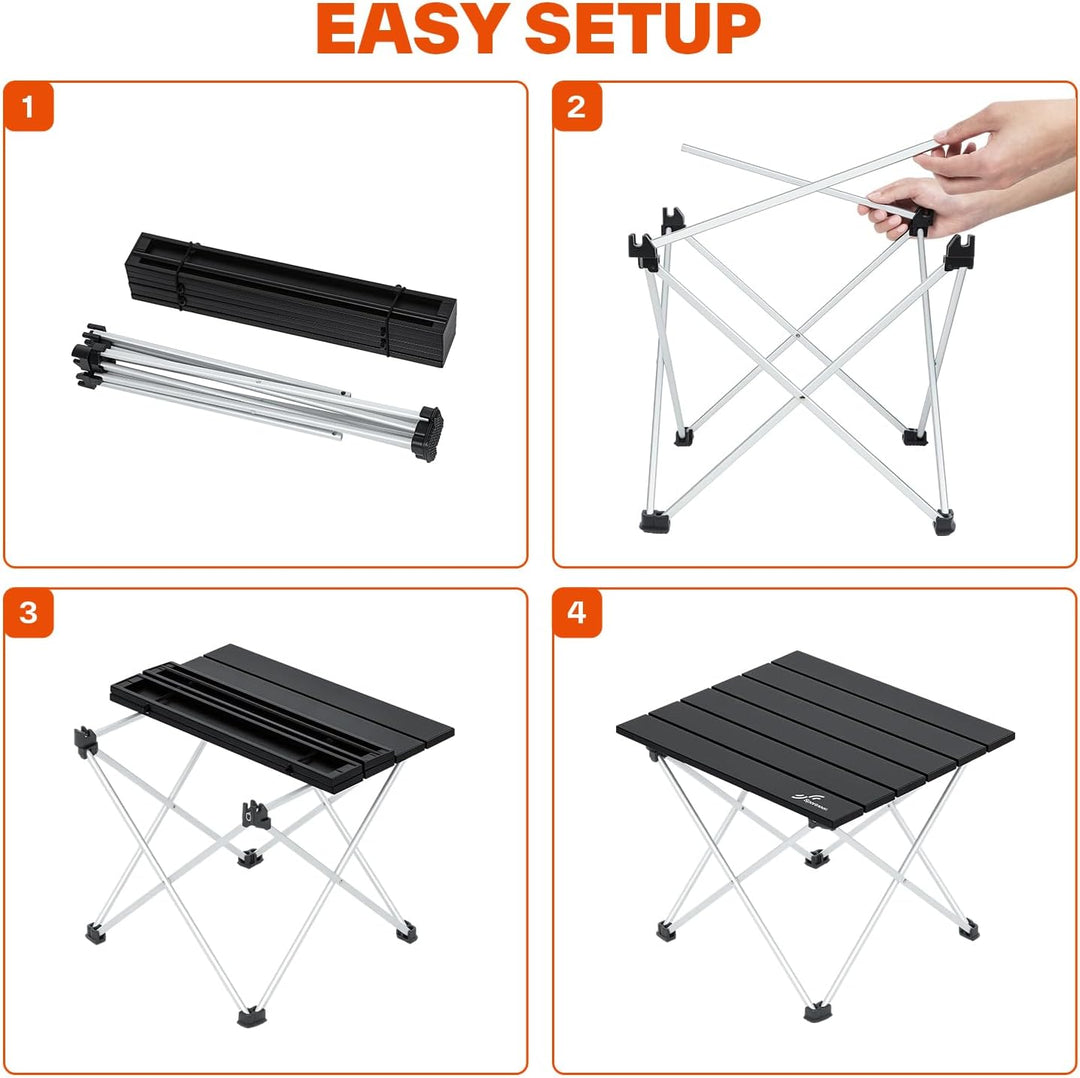 Campingtisch Klapptisch Camping, Aluminium Klapptisch Camping Tisch Faltbarer Picknick-Tisch Tragbar
