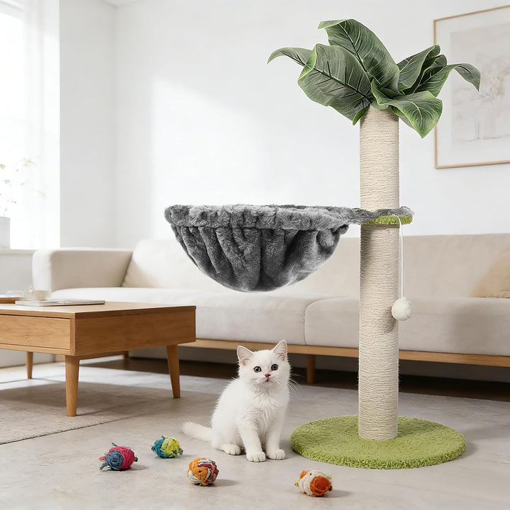 TOYANDONA Hängemattenaufsatz für Katzenkratzbäume – 41 cm Verstärkter Eisenrahmen, Katzennestkorb –