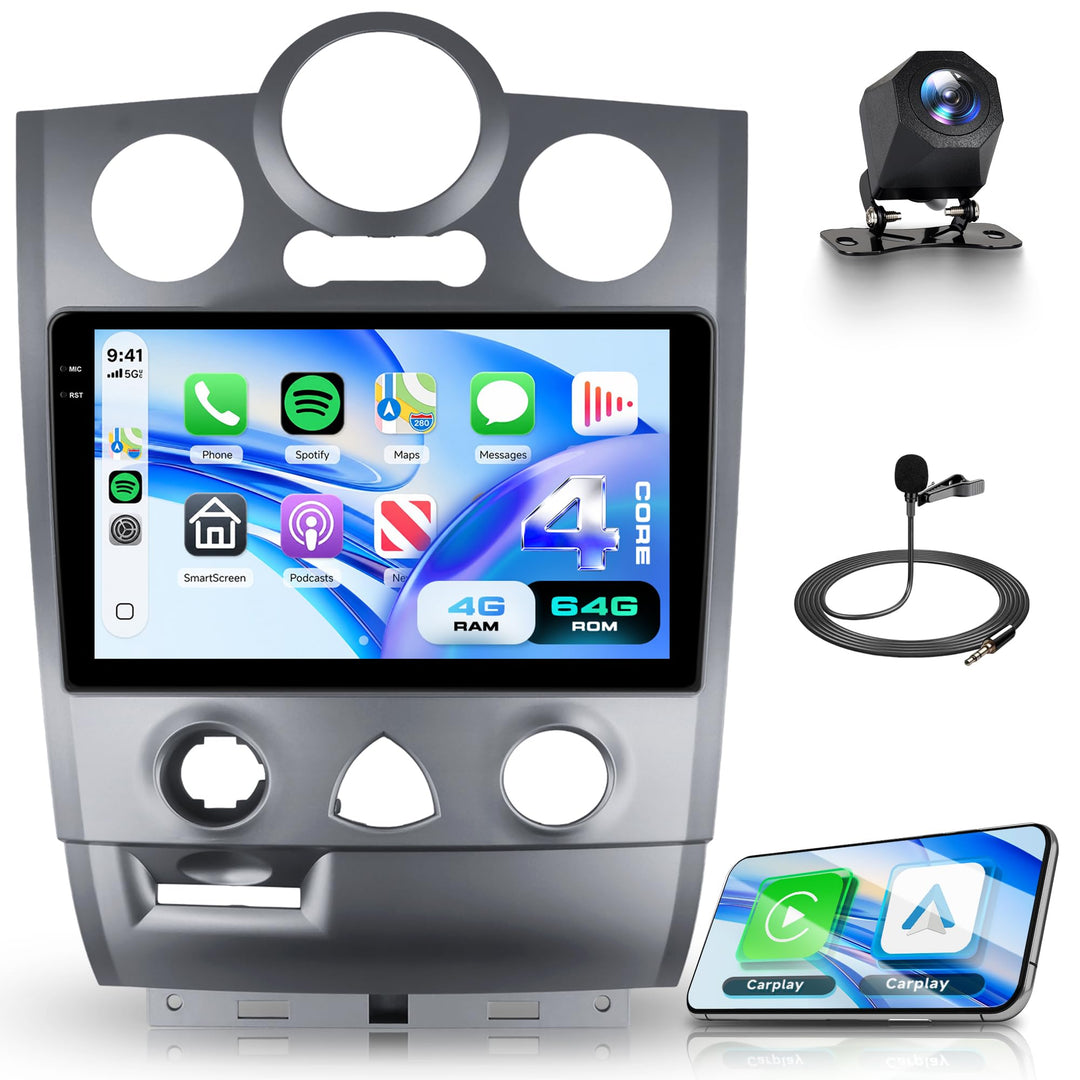 Rimoody 4G+128G Android Autoradio für Renault Megane 2 2002-2008 Wireless Carplay Android Auto, 9 Zo