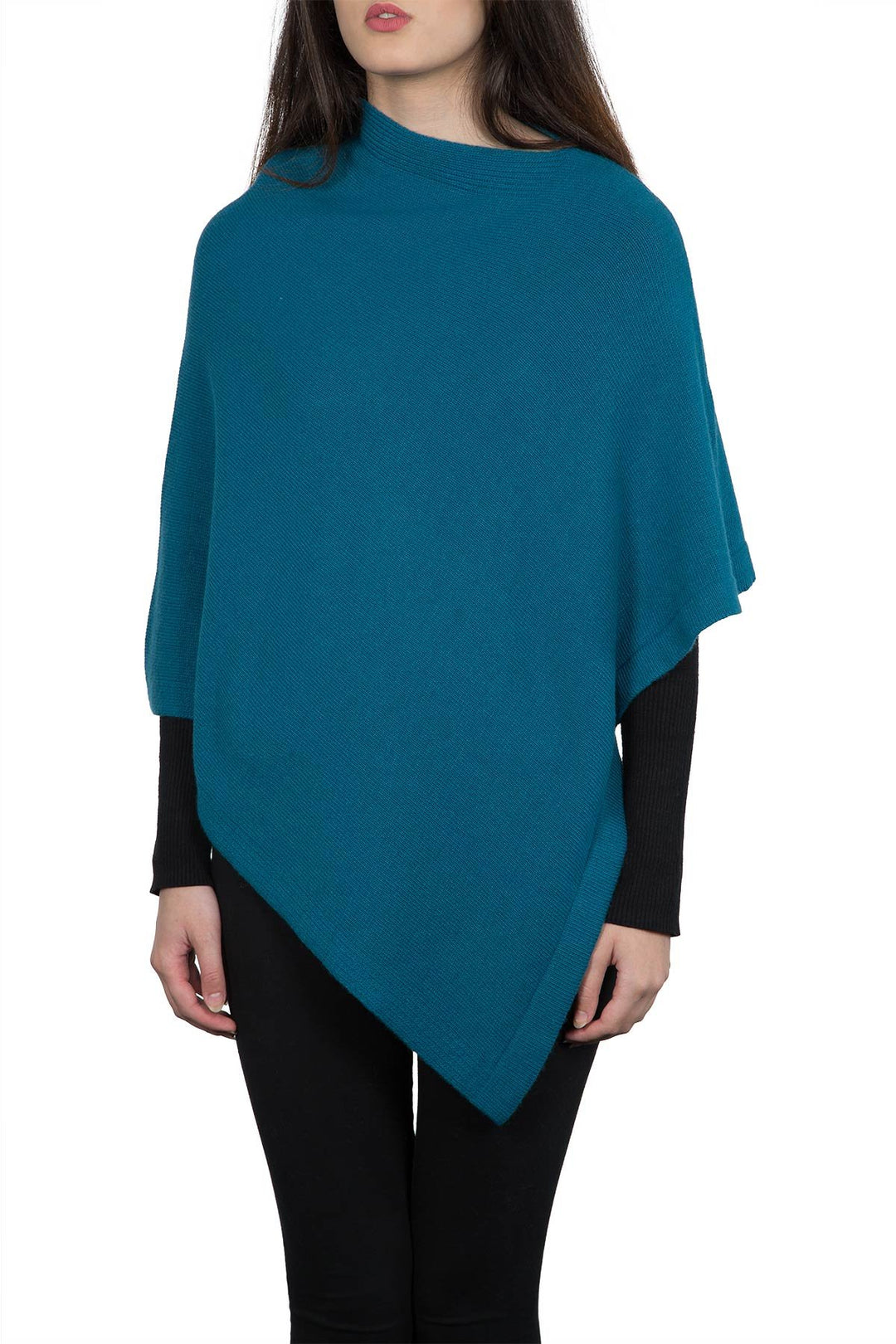 Kemailù - MOON Poncho aus Kaschmir - Gemisch - für Damen Turkisblau, Turkisblau