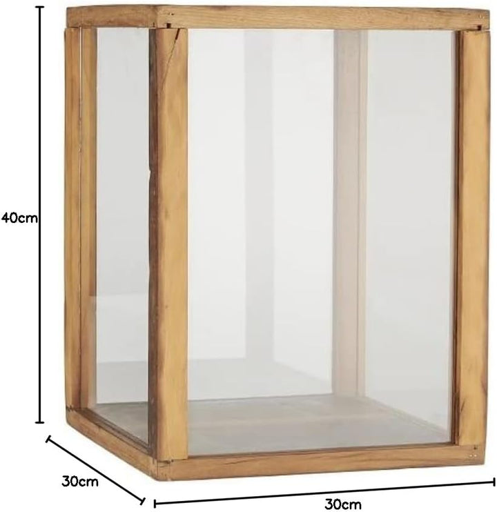 Ib Laursen Glas- und Holzkiste ohne Deckel gross