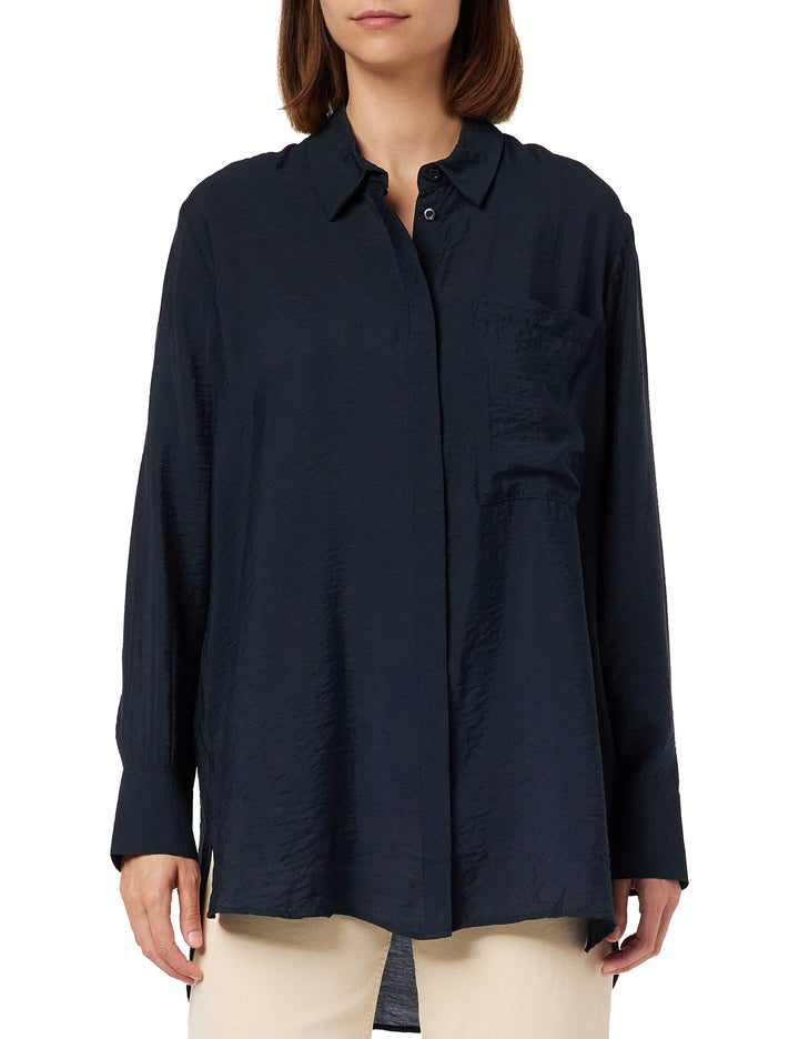 s.Oliver Damen Bluse, Langarm 38 Blau 5989, 38 Blau 5989