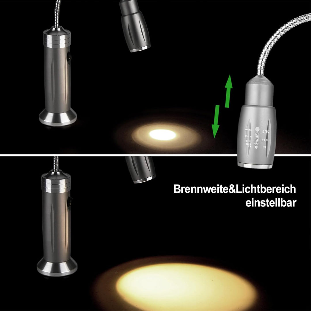 IMAGE Grill Lampe 2 Stück magnetisches LED Grilllicht 360° drehbare BBQ Grillleuchte Beleuchtung für