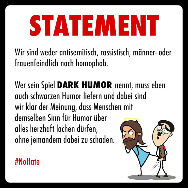 Wer lacht, verliert! Dark Humor Kartenspiel jenseits von Gut und Böse für Fans von schwarzem Humor,