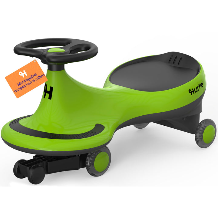 Hurtle Rutschauto Indoor Wiggle Drift Car für Kinder — fördert Motorik &amp; Balance | Grün, Grün