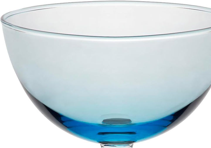CRISTALICA Eisschale Eisbecher Dessertschale 6er-Set aquablau Piccolo Colori 280ml Gelato