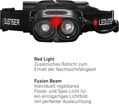 Ledlenser H19R Core Stirnlampe LED, 3500 Lumen, aufladbarer Lithium Akku, mit Rotlicht, wasserdicht