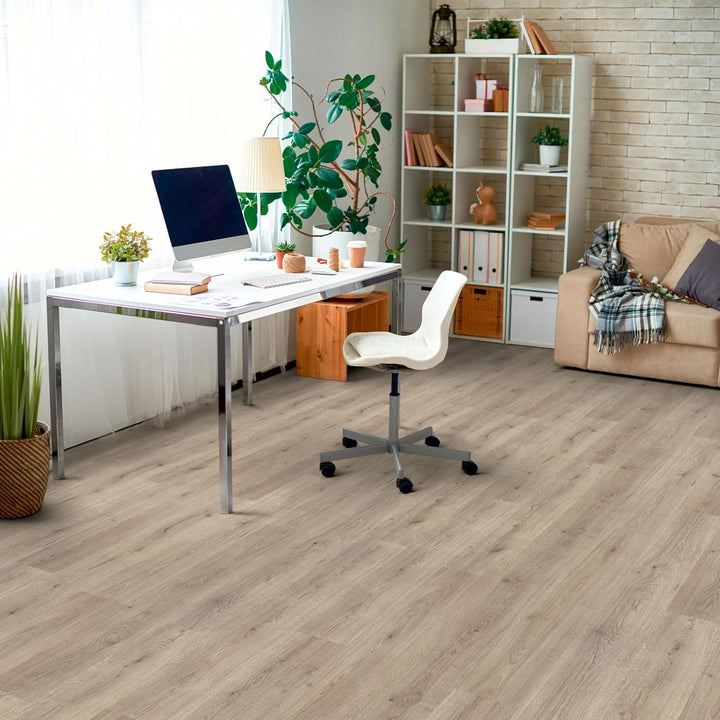 Laminat Trend Eiche Grau – Superior Basic Serie, 193 × 1376 mm, 6 mm dick, moderne Holzoptik in Land