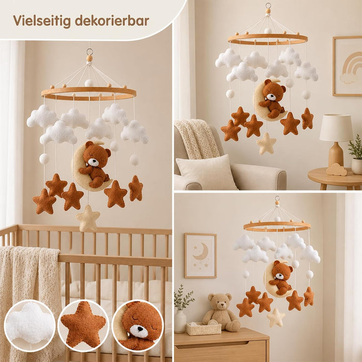 Baby Mobile Halterung Holz Babybett Klammer-BB, Klammer-BB