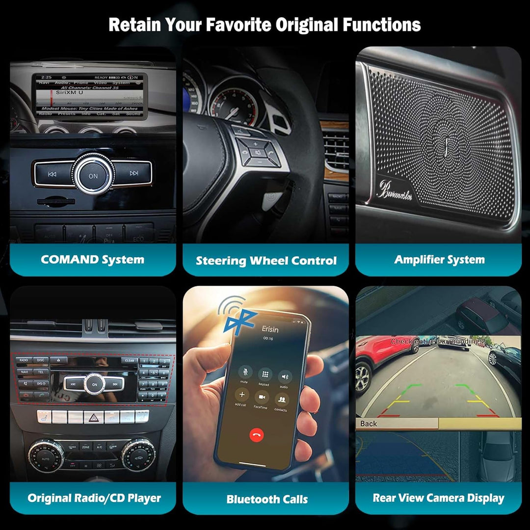 Erisin 12,3" Qualcomm 8-Kern 8GB+128GB Android 14 Autoradio GPS Navi für Mercedes B-Klasse W246 NTG