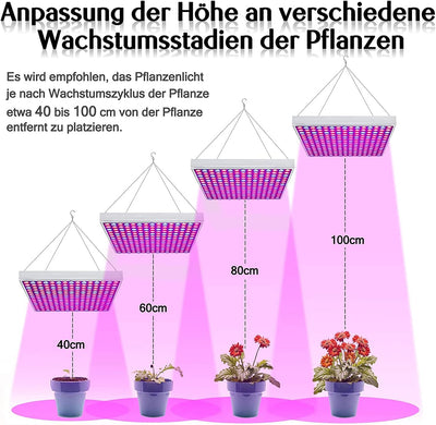 Aufun 45W LED Pflanzenlicht vollspektrum Grow Pflanzenlampe 225 LEDs Rot & Blau LED Pflanzen Wachstu