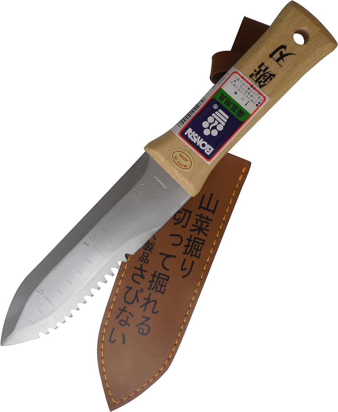 Pflanzmesser, Hori-Hori Japanisches Gartenwerkzeug, rostfrei - Bonsai Made in Japan