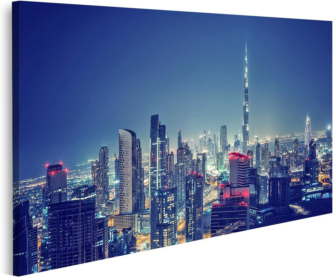 islandburner Bild auf Leinwand Schöne Dubai Stadtbild Vogelperspektive Panorama Landschaft Vereinigt