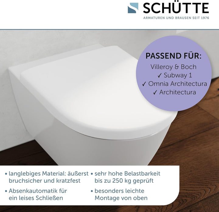 SCHÜTTE WC-Sitz passend zu Villeroy & Boch Subway 1, Omnia Architectura, Architectura, mit Absenkaut