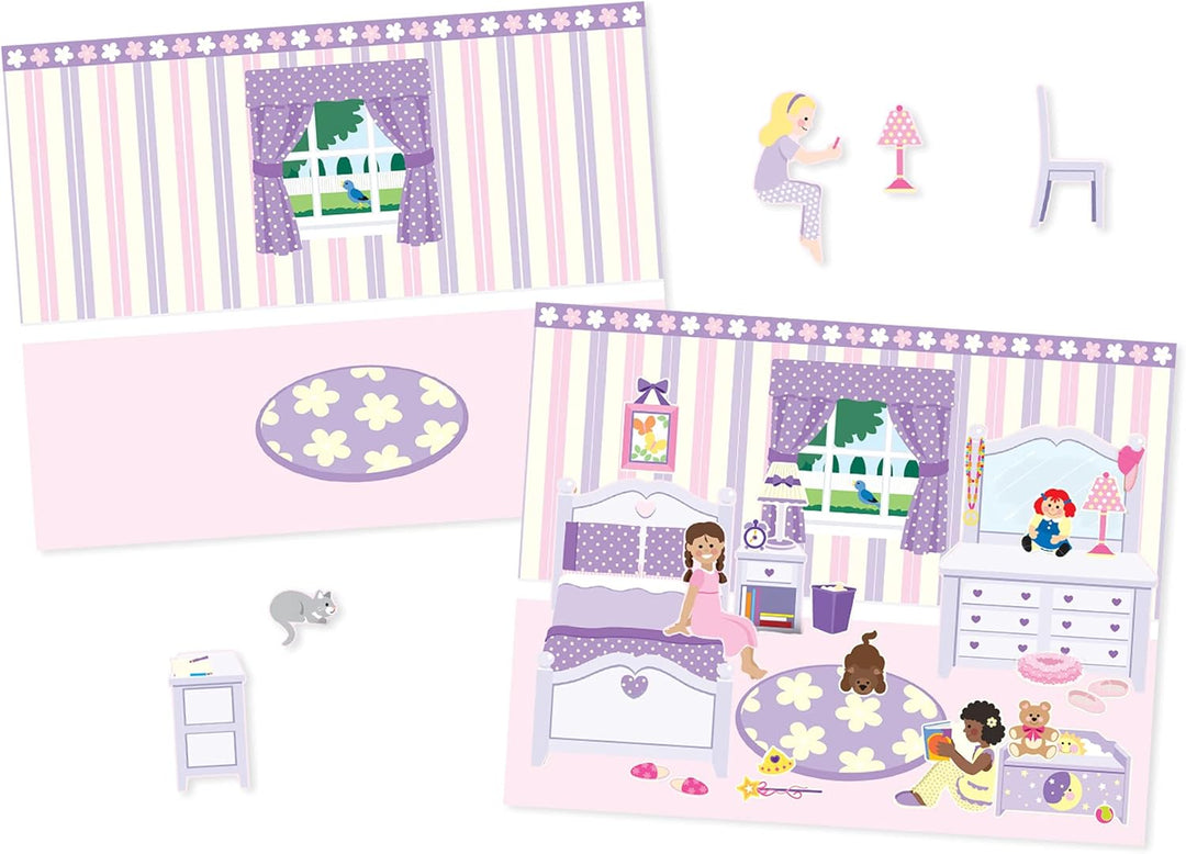 Melissa & Doug | Pack mit 6 wiederverwendbare Sticker-Blöcken – Spielhaus, Ankleiden, Lebensräume, M