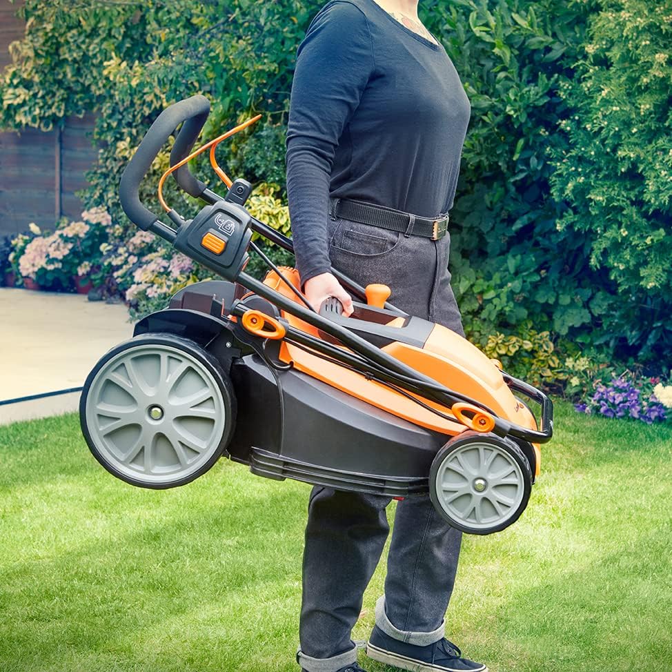 LawnMaster MEB1840M Elektro Rasenmäher 1800W 40cm, 6-fache Schnitthöhenverstellung 20-70 mm, 42L Fan