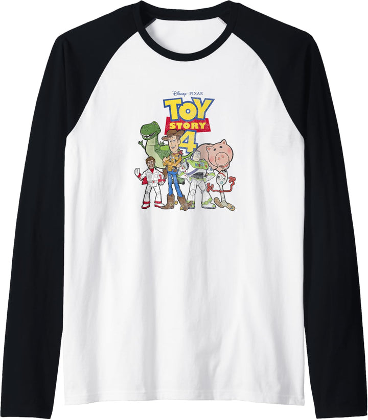 Disney Pixar Toy Story 4 New Group Shot Movie Logo Poster Raglan